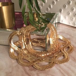 Gold Chunky Collar Necklace